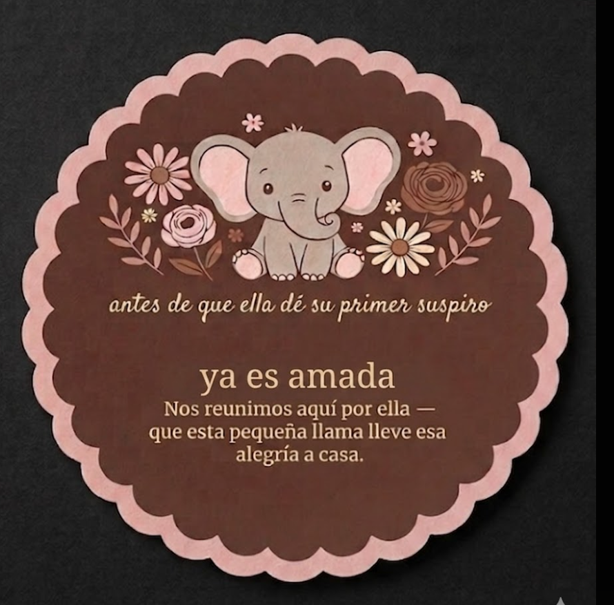 Baby Elephant Girl Baby Shower Candle Favors | Set of 10 | Pink Glass Jar | Personalized Candles | English & Spanish