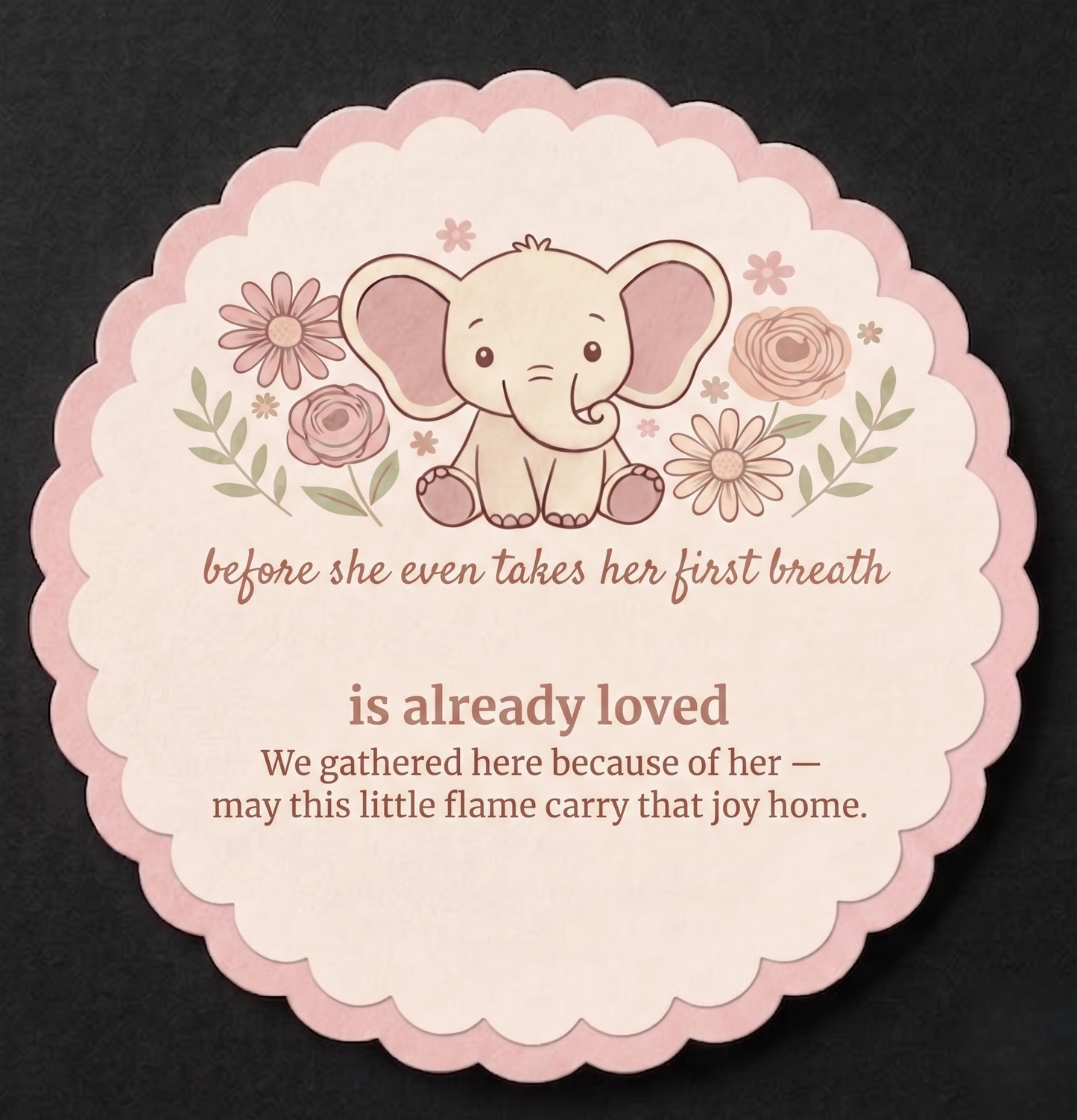 Baby Elephant Girl Baby Shower Candle Favors | Set of 10 | Pink Glass Jar | Personalized Candles | English & Spanish