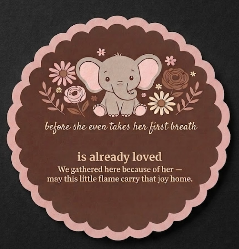 Baby Elephant Girl Baby Shower Candle Favors | Set of 10 | Pink Glass Jar | Personalized Candles | English & Spanish