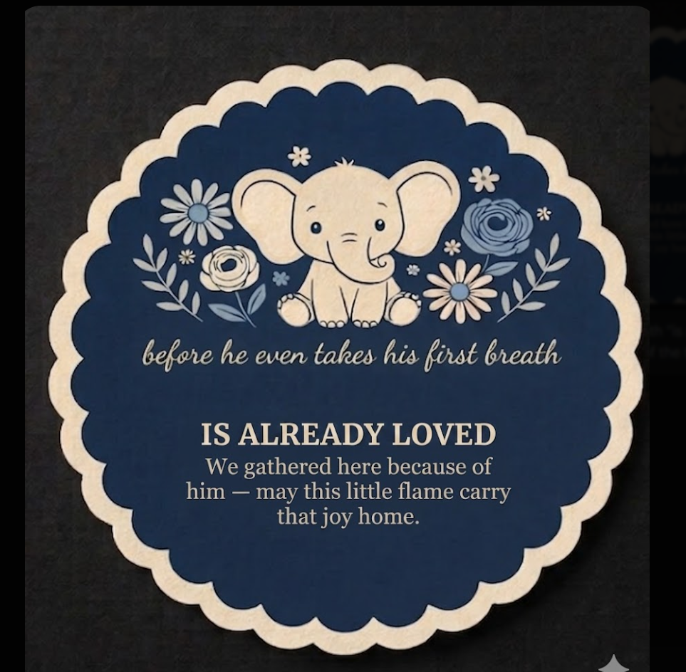 Baby Elephant Boy Baby Shower Candle Favors | Set of 10 Personalized Candles | Custom Wax Color & Scent