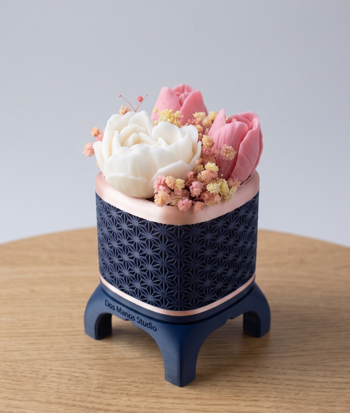 Wax Flower Arrangement — Small | Blue Rose Gold