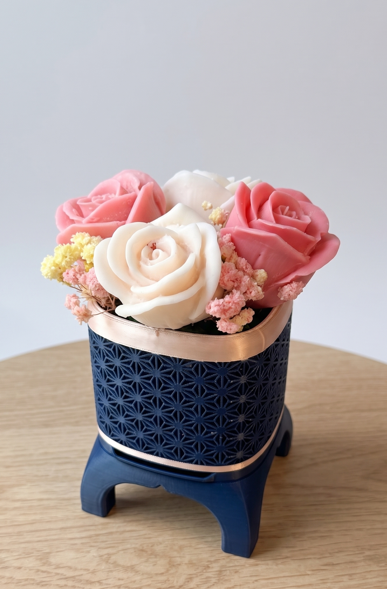 Wax Flower Arrangement — Small | Blue Rose Gold | Roses Collection